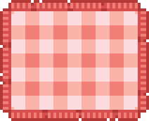 Red A cute red gingham picnic blanket.