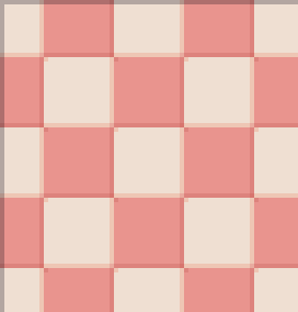 Red Checkered red tile flooring.